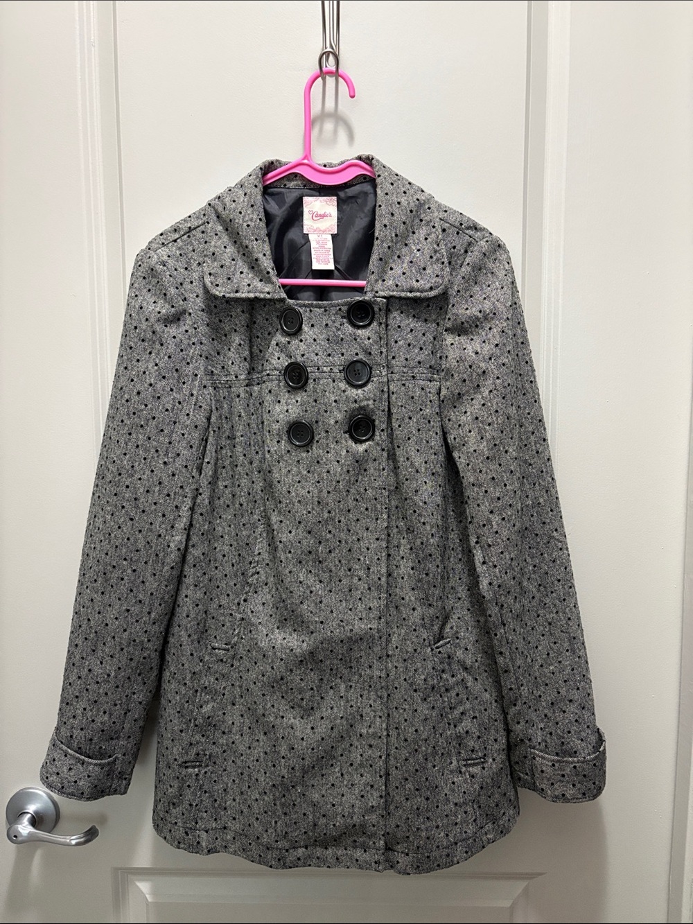 Candie's Grey Jacket with black dot design